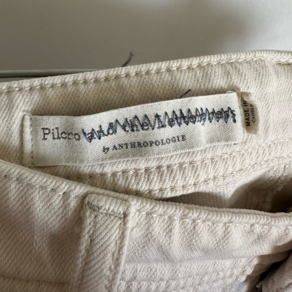 Anthropologie Pilcro High Rise Striped Slim Boyfriend Denim Jean Shorts Size 27 - Picture 8 of 13
